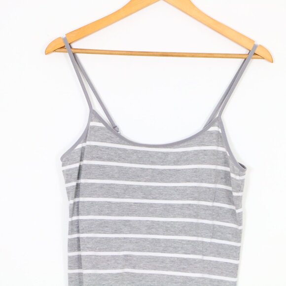*MyStyle Grey and White Stripped Cami Tank Top - Picture 3 of 6